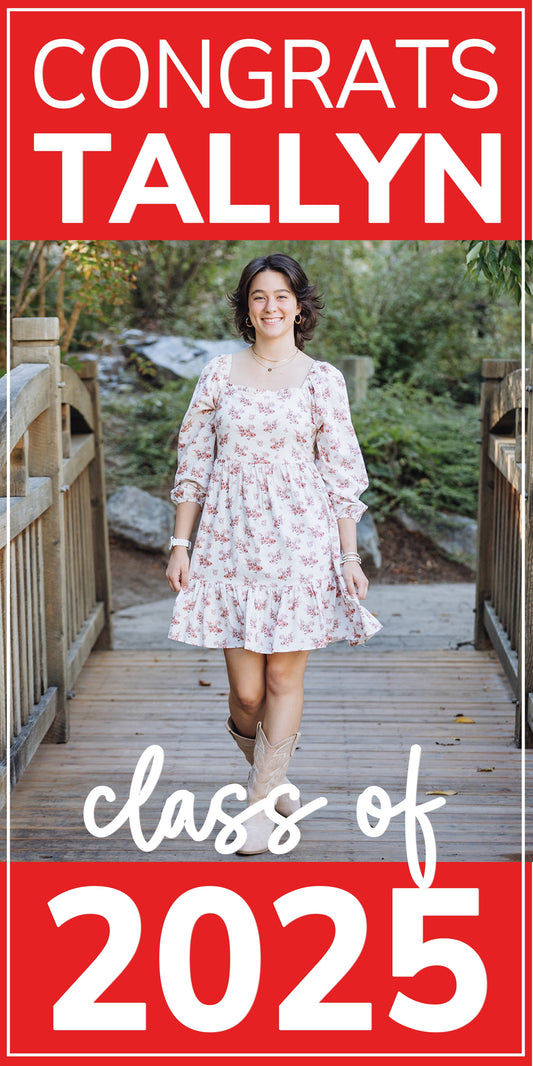 Tallyn Graduation Banner - Vertical - 2x4