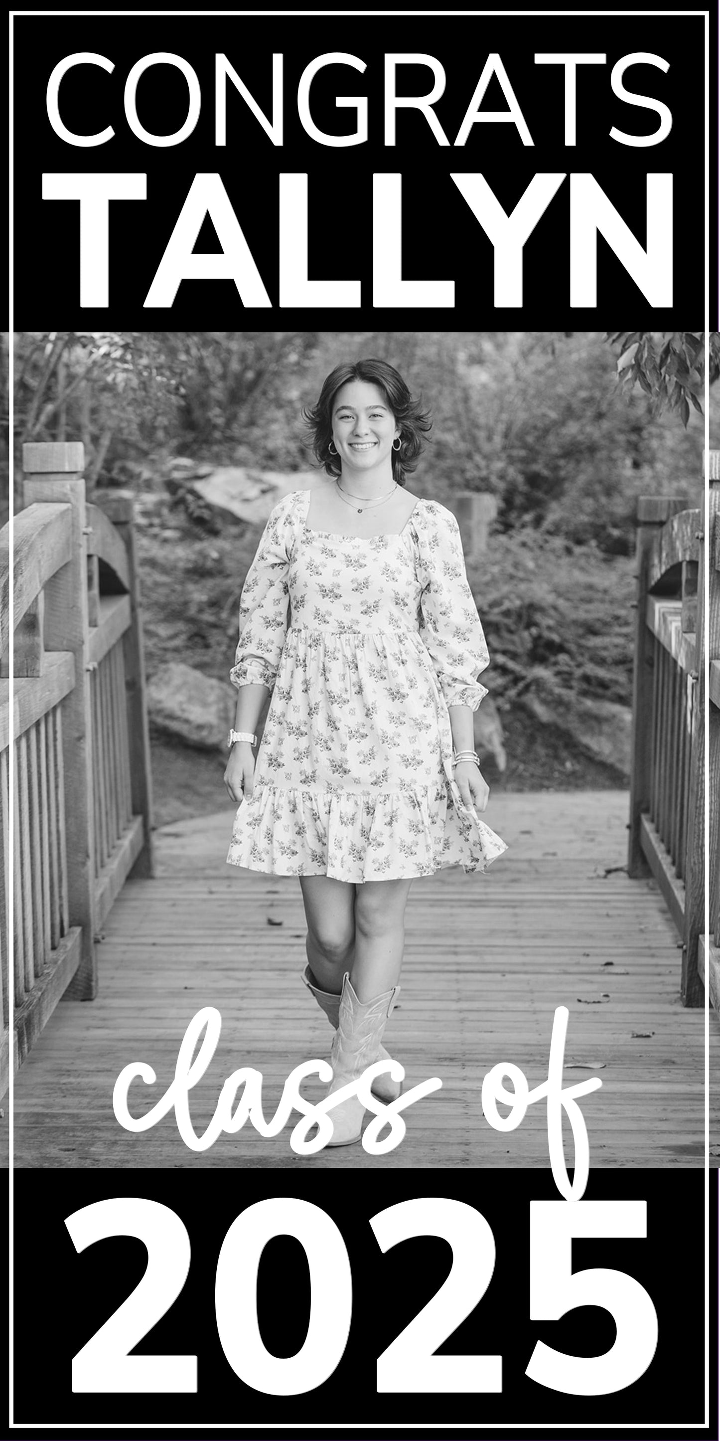 Tallyn Graduation Banner - Vertical - 2x4