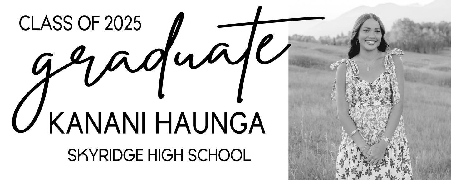 Kanani Graduation Banner - Horizontal - 2x5