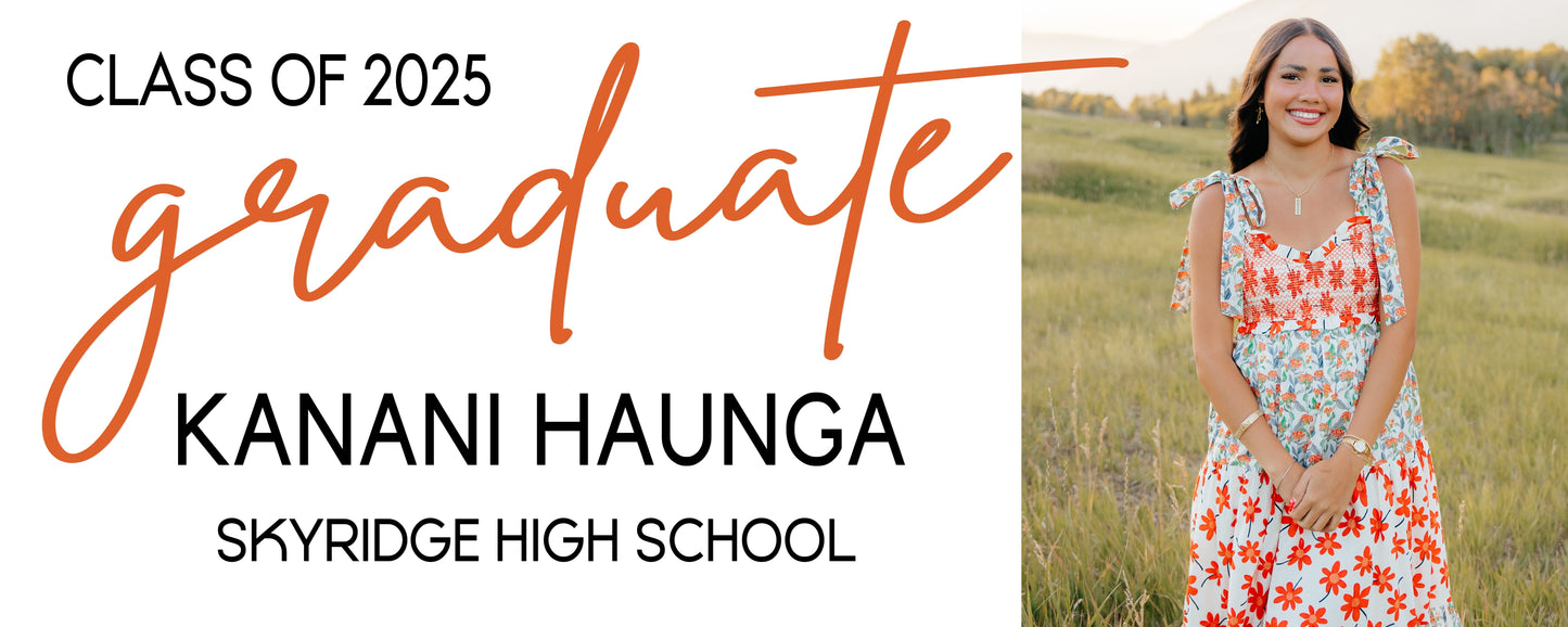 Kanani Graduation Banner - Horizontal - 2x5