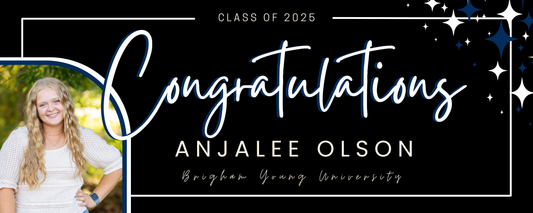 Anjalee Graduation Banner - Horizontal - 2x5
