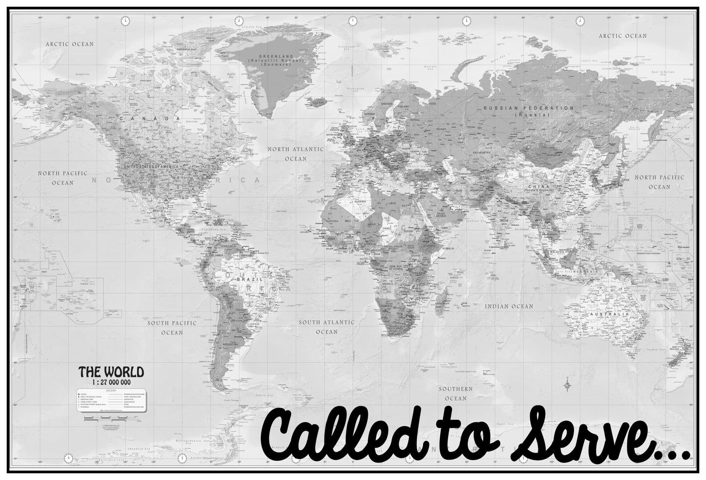 Missionary Banner - Called to Serve World Map