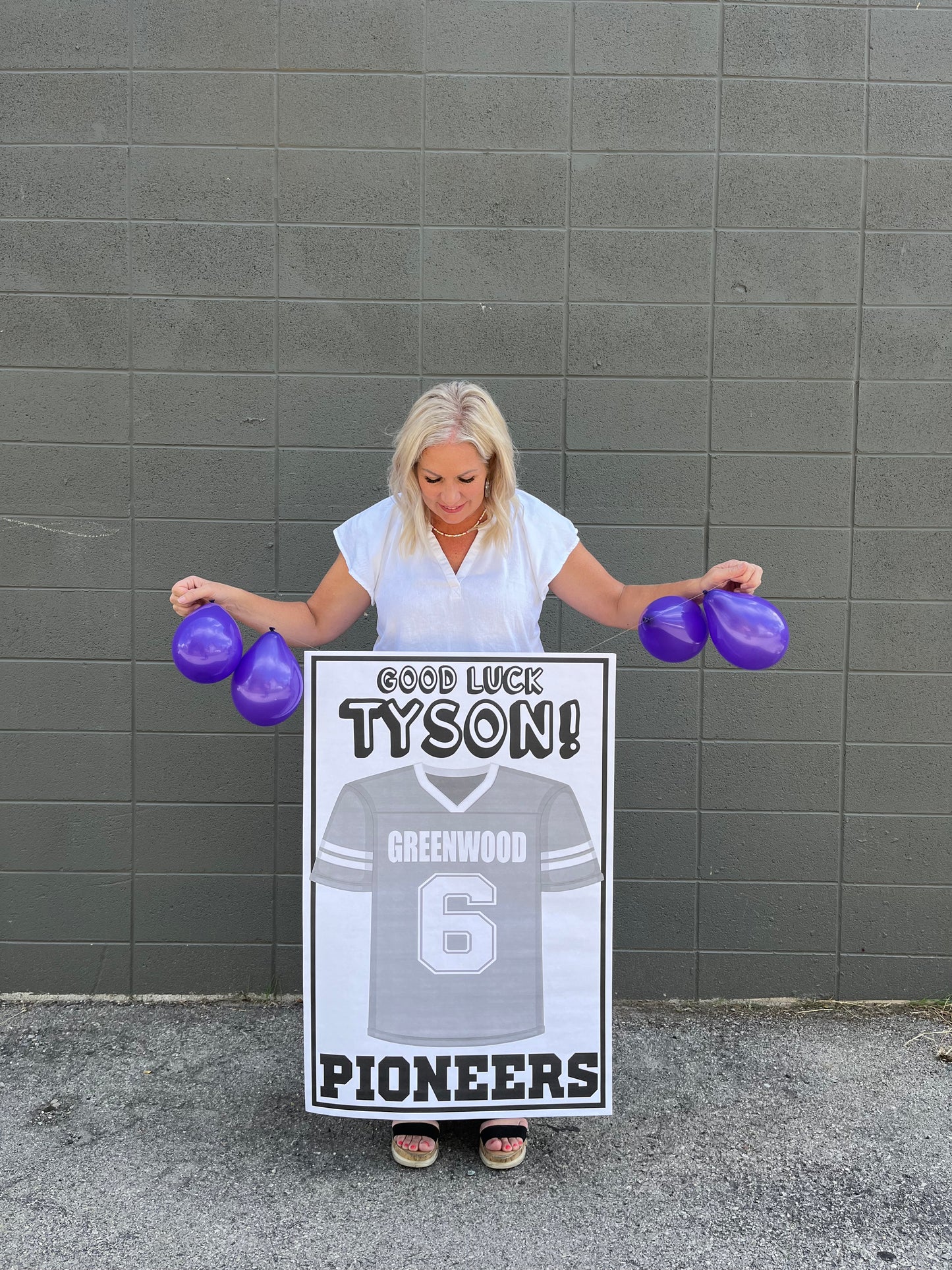 2x3 Good Luck Jersey Door Sign