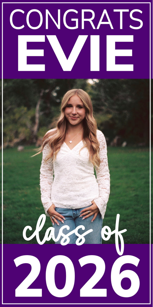 Evie Graduation Banner - Vertical - 2x4
