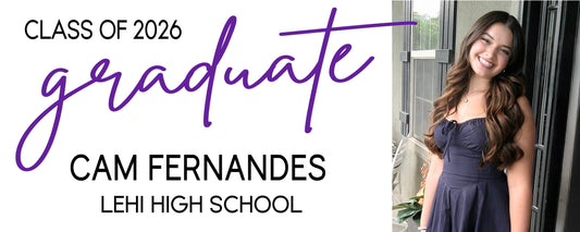Cam Graduation Banner - Horizontal - 2x5