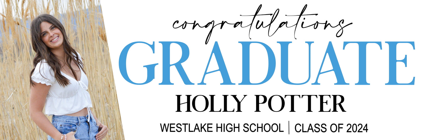 Graduation Banner - Horizontal - 2x6 - Holly
