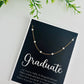 Graduation Pearl Necklace & Inspiring Card