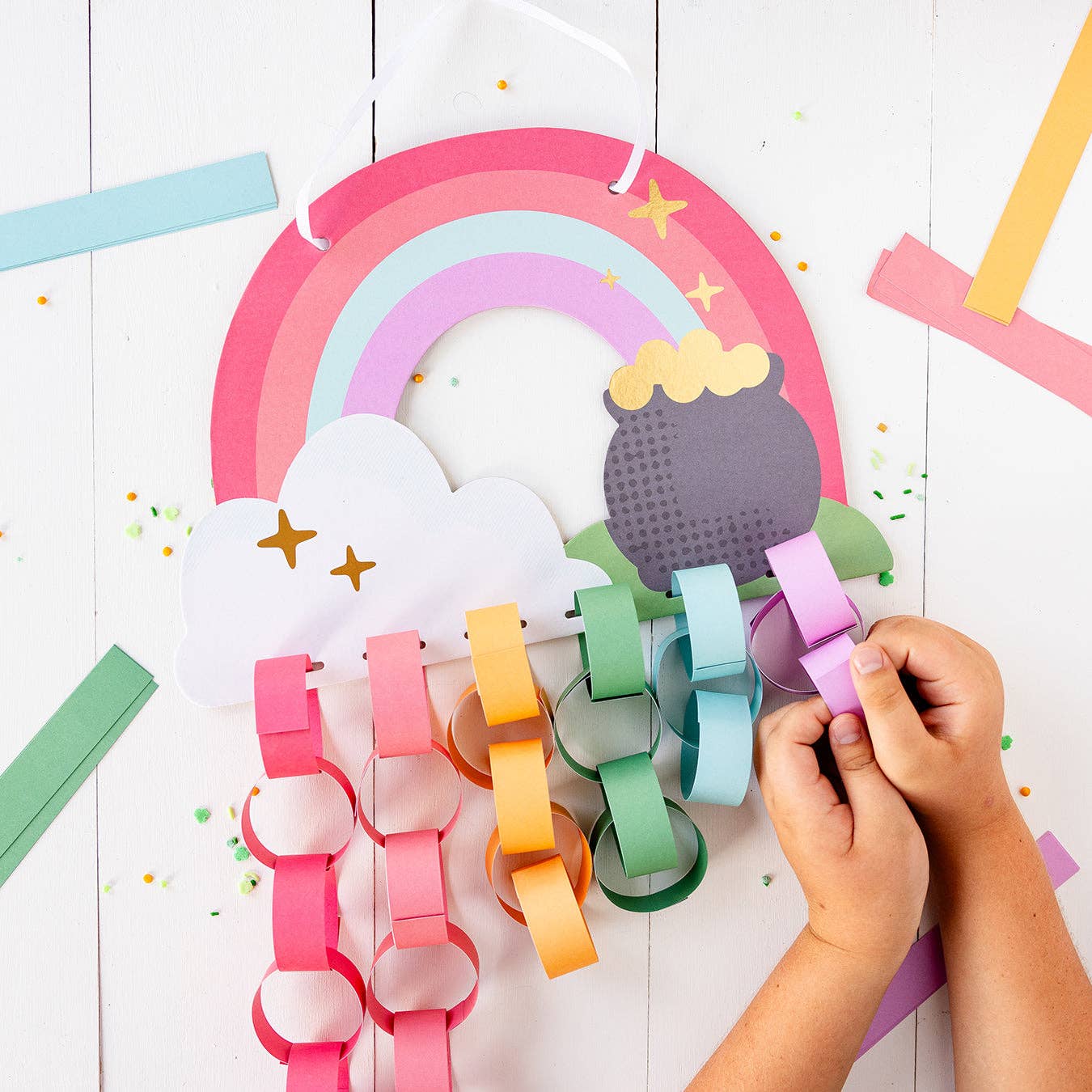 Rainbow Paper Chain Project – Pioneer Party Gift and Copy