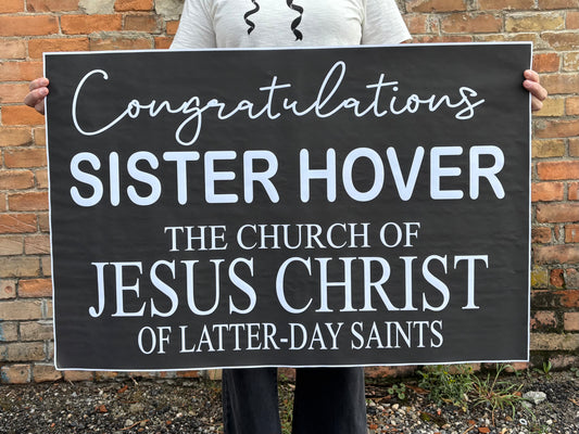 Missionary Banner - Called to Serve/Congratulations Nametag
