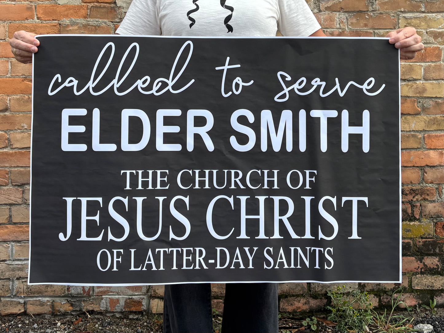 Missionary Banner - Called to Serve/Congratulations Nametag