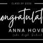 Anna Graduation Banner - Horizontal - 2x5