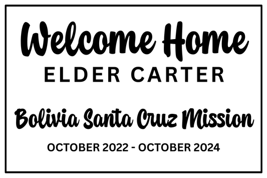 Missionary Banner - Welcome Home with Dates