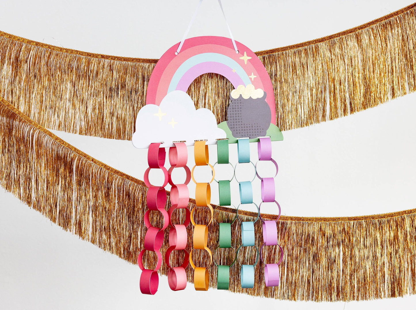 Rainbow Paper Chain Project