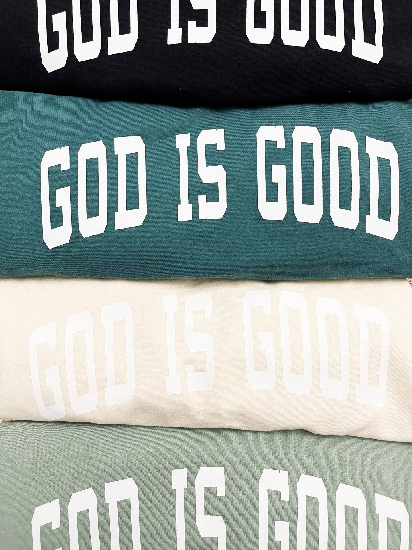 GOD IS GOOD Collegiate Graphic Tee