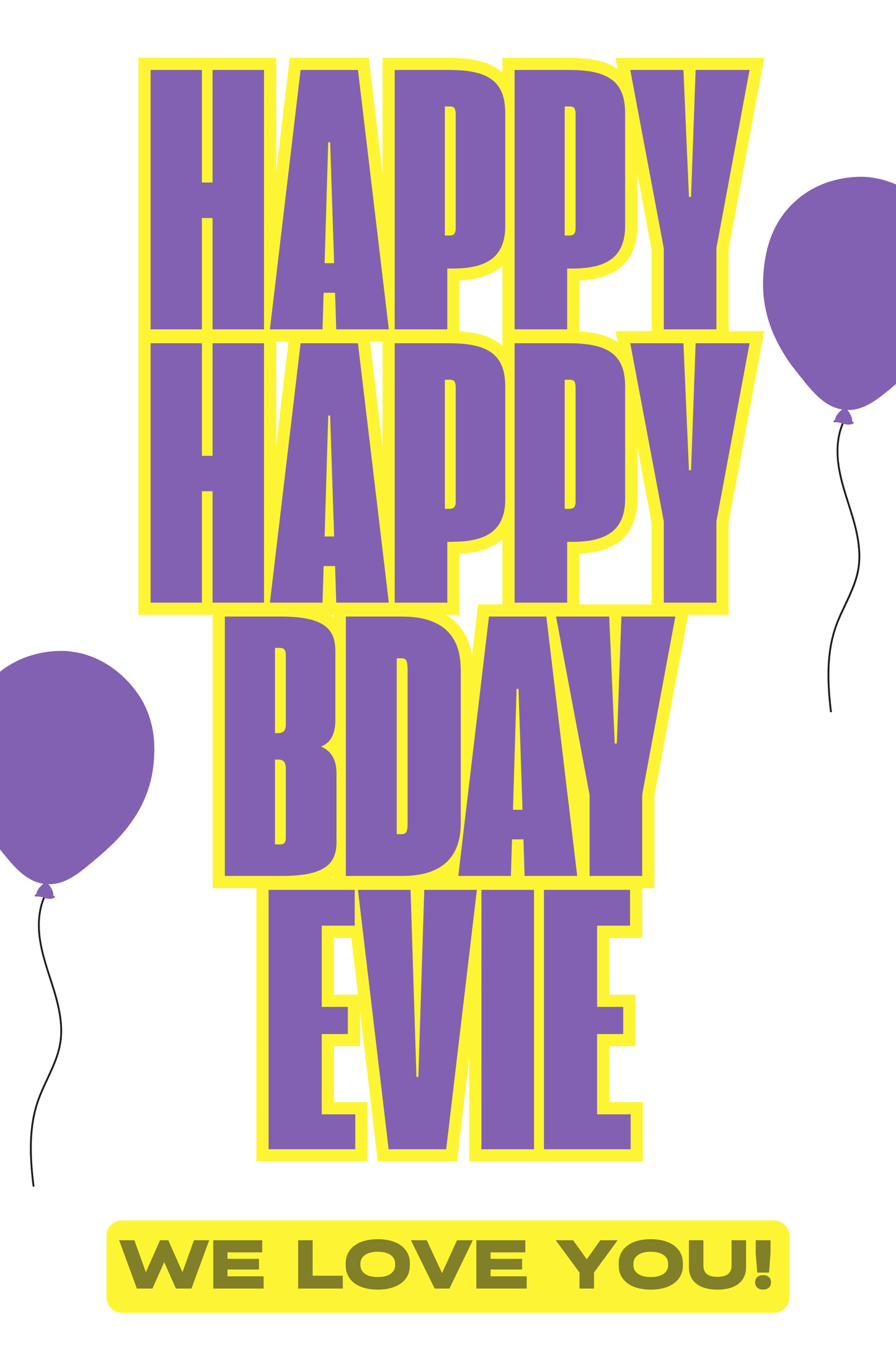 Birthday Poster - Vertical - 2'x3'