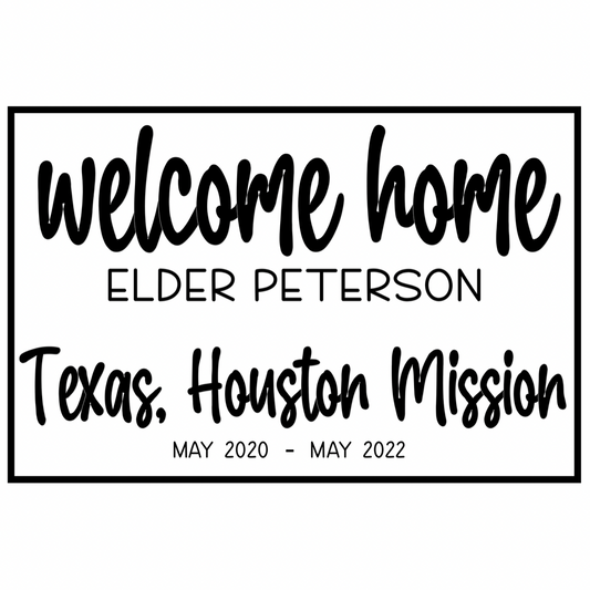 Missionary Banner - Welcome Home with Dates